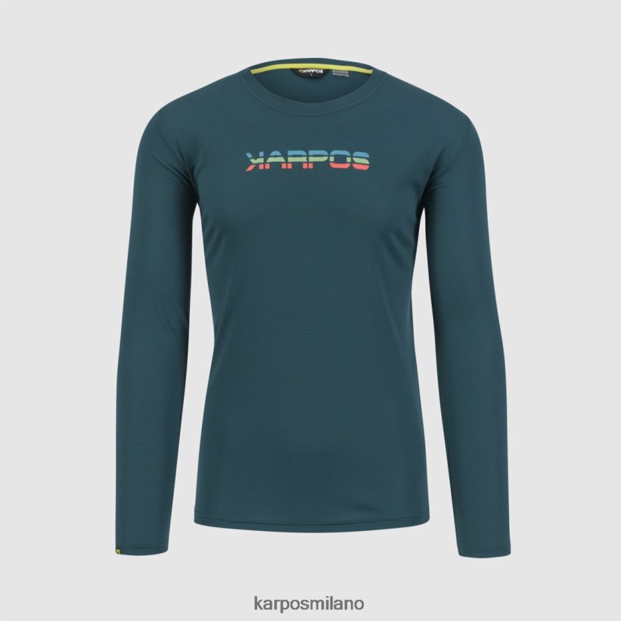 maglietta| Karpos maglia loma ls mare scuro/paprika uomini DTRTHD382