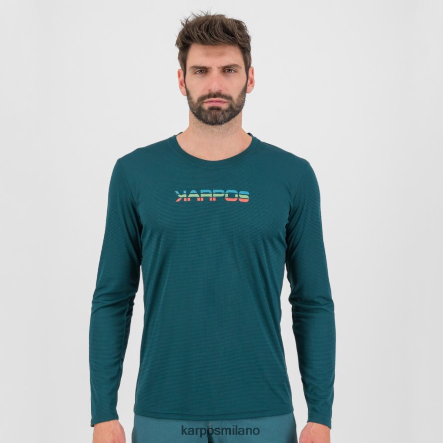 maglietta| Karpos maglia loma ls mare scuro/paprika uomini DTRTHD382