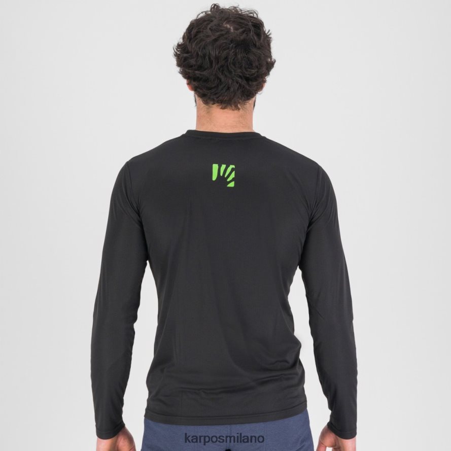 maglietta| Karpos maglia loma ls nero/verde gelsomino uomini DTRTHD384