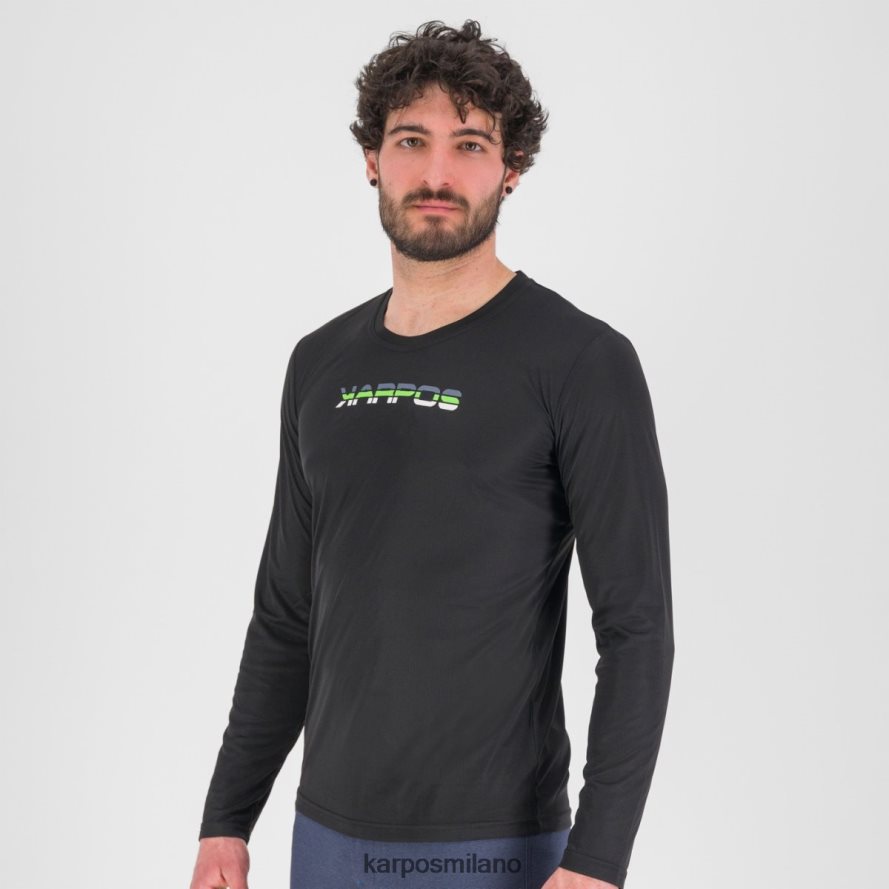 maglietta| Karpos maglia loma ls nero/verde gelsomino uomini DTRTHD384
