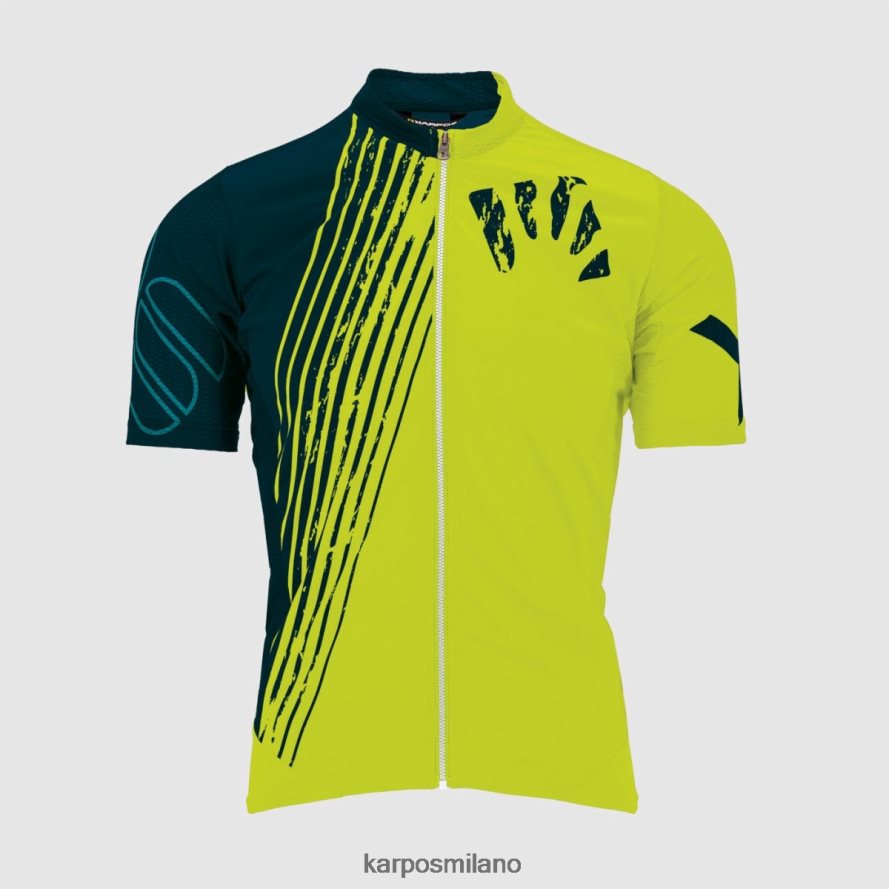 maglietta| Karpos maglia verde fuoco giallo f/rifl.stagno/smalto uomini DTRTHD312