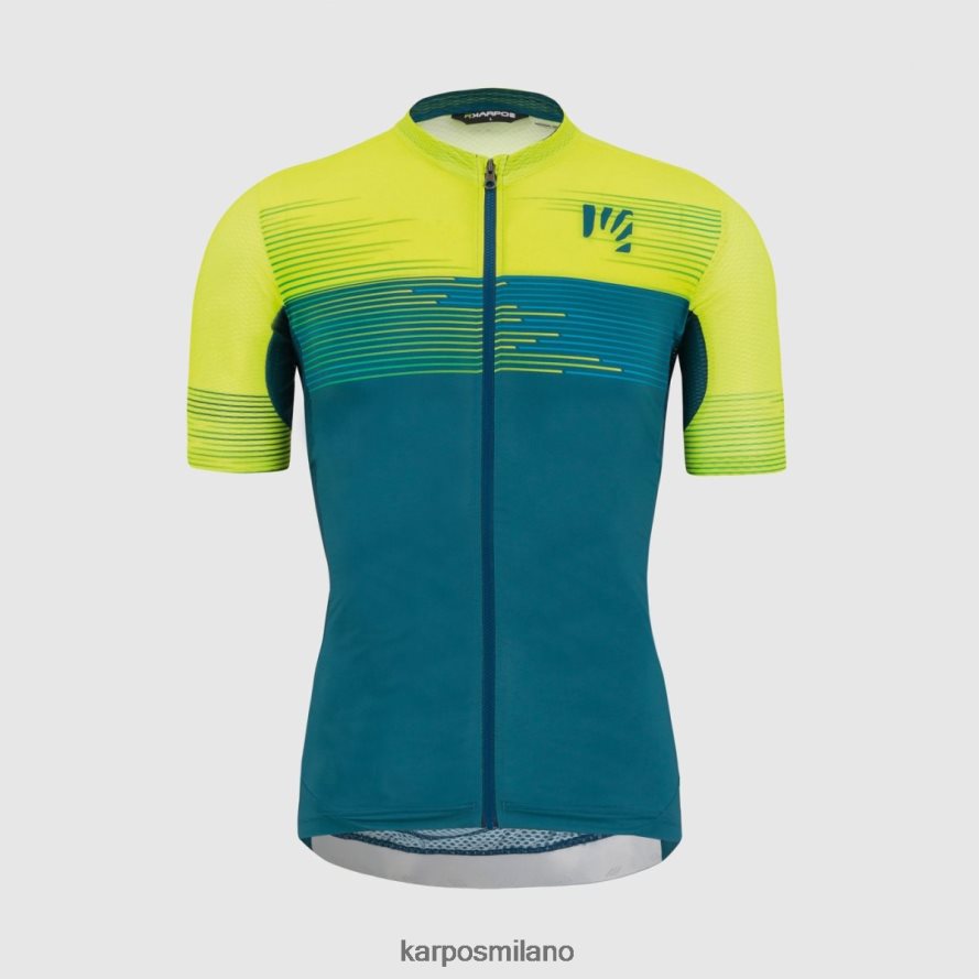 maglietta| Karpos maglia verde fuoco refl.stagno/giallo f/smalto b. uomini DTRTHD316