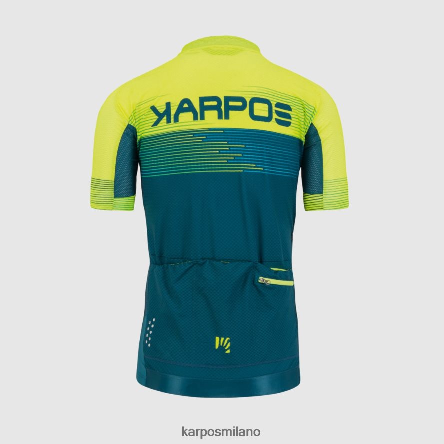 maglietta| Karpos maglia verde fuoco refl.stagno/giallo f/smalto b. uomini DTRTHD316