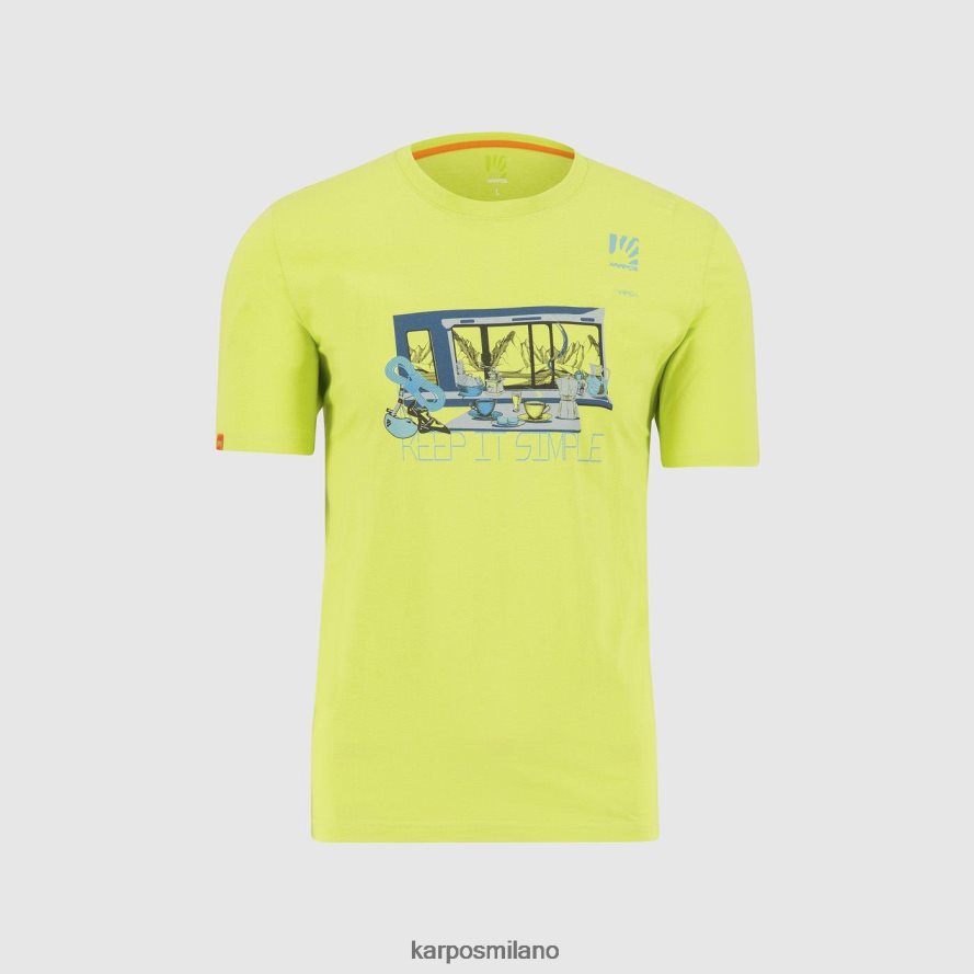 maglietta| Karpos maglietta con anemone colata di kiwi uomini DTRTHD408