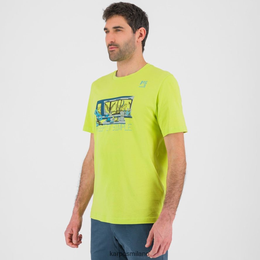 maglietta| Karpos maglietta con anemone colata di kiwi uomini DTRTHD408
