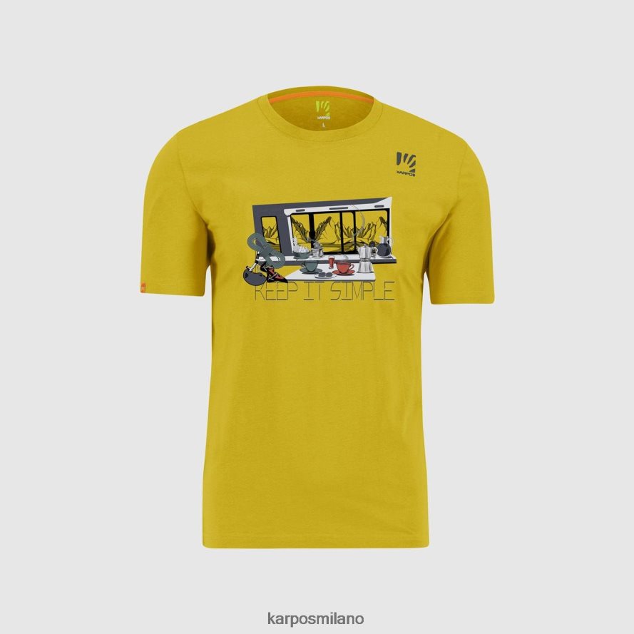 maglietta| Karpos maglietta con anemone curry al limone uomini DTRTHD413