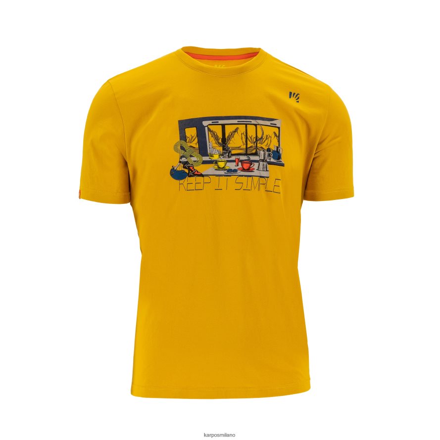 maglietta| Karpos maglietta con anemone olio d'oliva uomini DTRTHD411