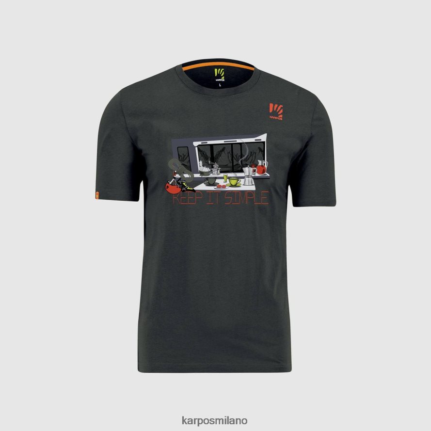 maglietta| Karpos maglietta con anemone sabbia nera uomini DTRTHD415