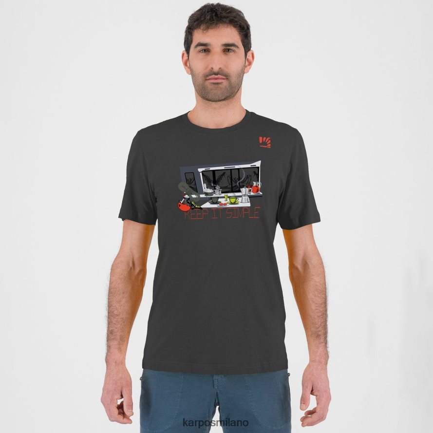 maglietta| Karpos maglietta con anemone sabbia nera uomini DTRTHD415
