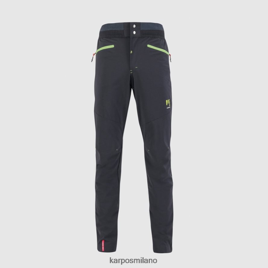 pantalone| Karpos Pantaloni da arrampicata su roccia k-performance nero/verde gelsomino uomini DTRTHD502