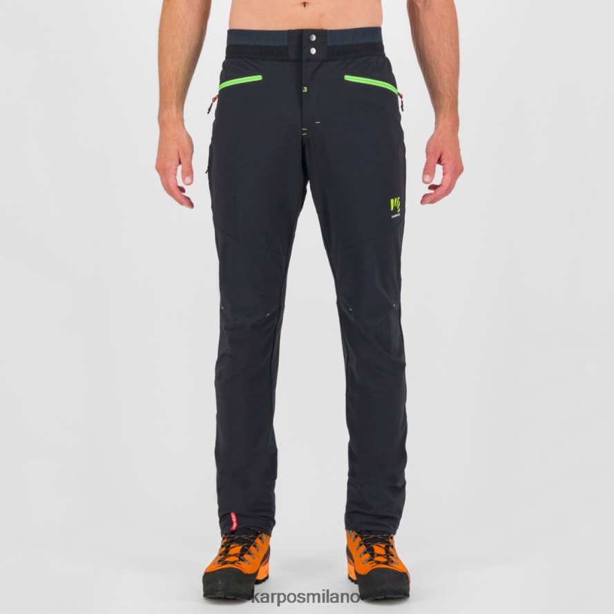 pantalone| Karpos Pantaloni da arrampicata su roccia k-performance nero/verde gelsomino uomini DTRTHD502