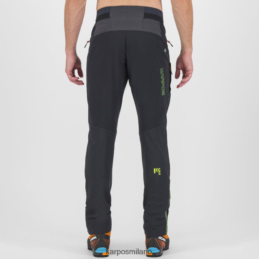 pantalone| Karpos Pantaloni da arrampicata su roccia k-performance nero/verde gelsomino uomini DTRTHD502