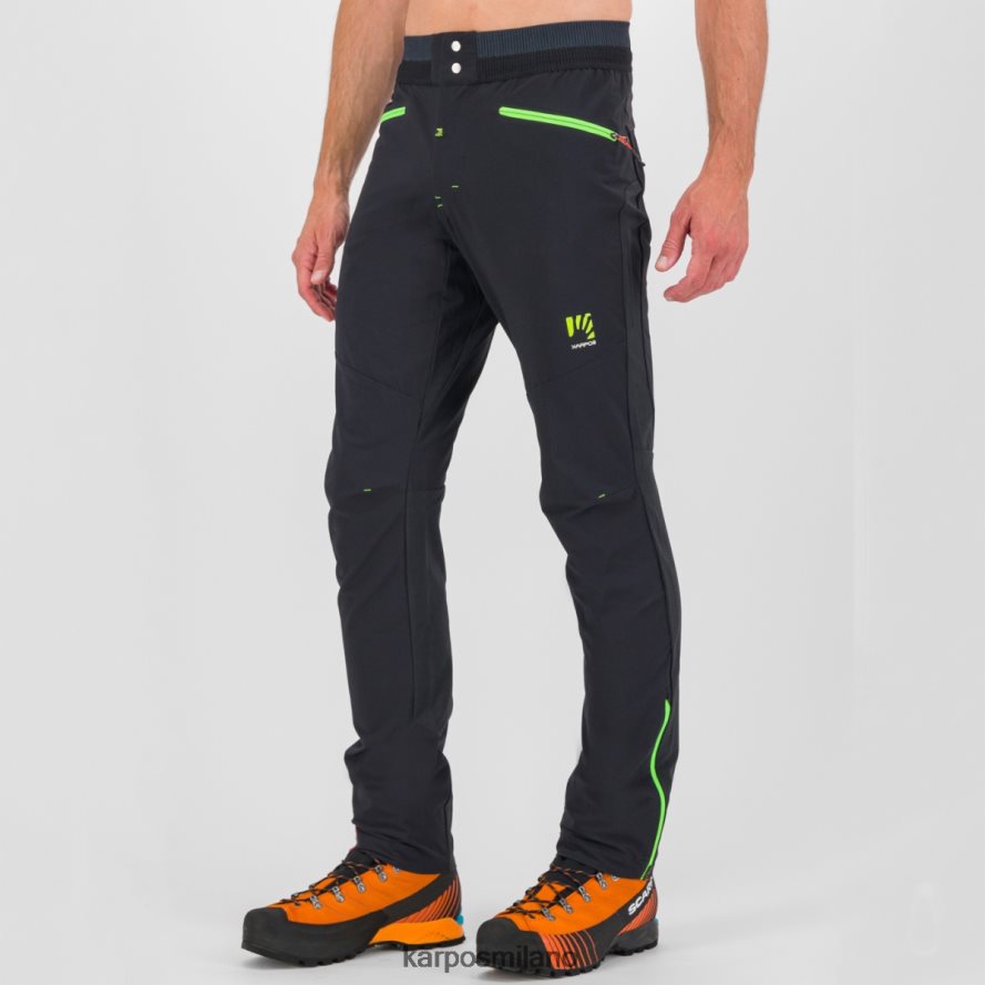 pantalone| Karpos Pantaloni da arrampicata su roccia k-performance nero/verde gelsomino uomini DTRTHD502
