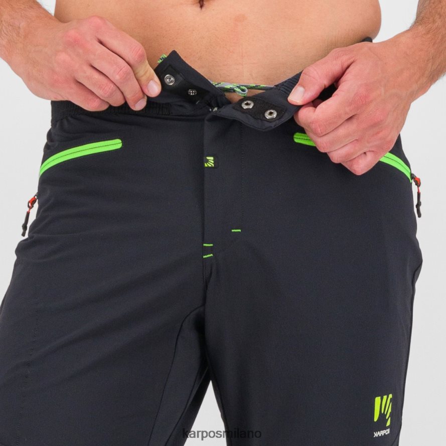 pantalone| Karpos Pantaloni da arrampicata su roccia k-performance nero/verde gelsomino uomini DTRTHD502