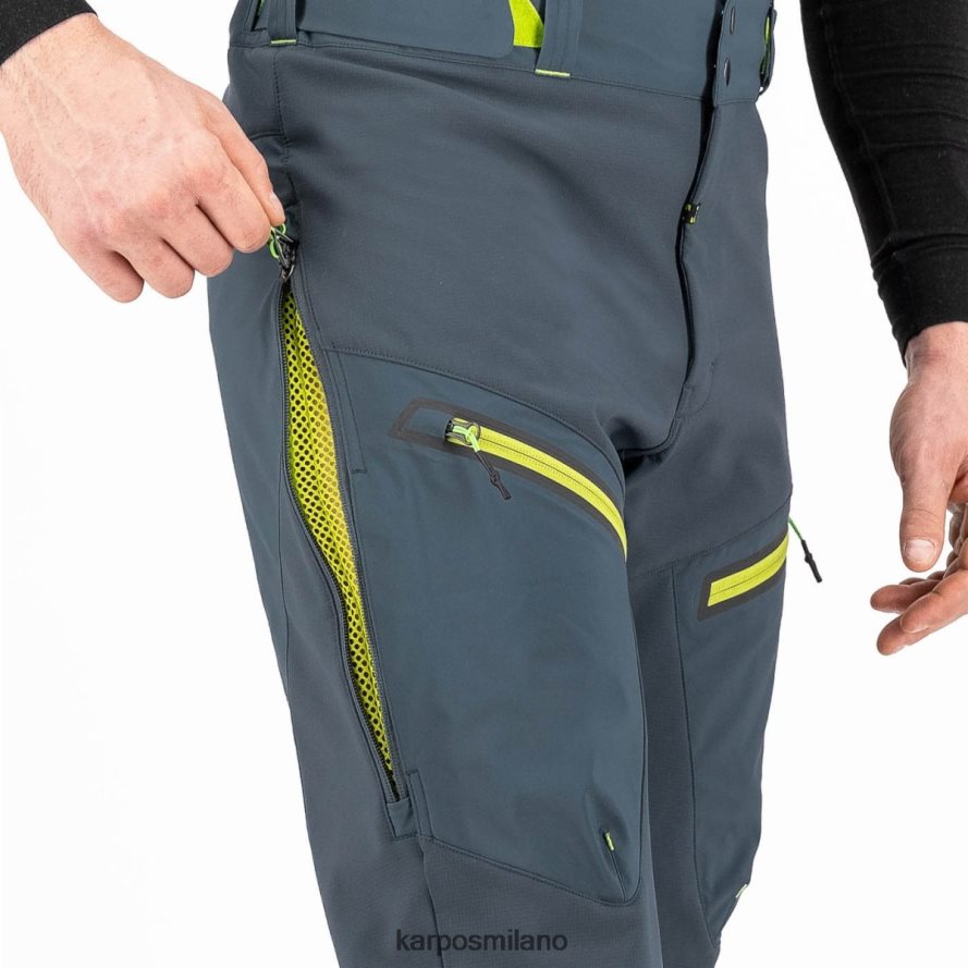 pantalone| Karpos pantalone marmolada ardesia scuro/verde lime uomini DTRTHD466