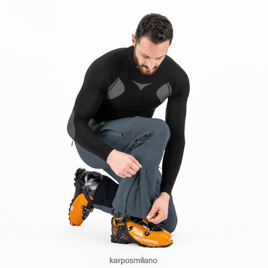 pantalone| Karpos pantalone marmolada ardesia scuro/verde lime uomini DTRTHD466