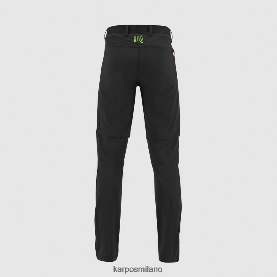 pantalone| Karpos pantalone tre cime con zip nero/verde gelsomino uomini DTRTHD611