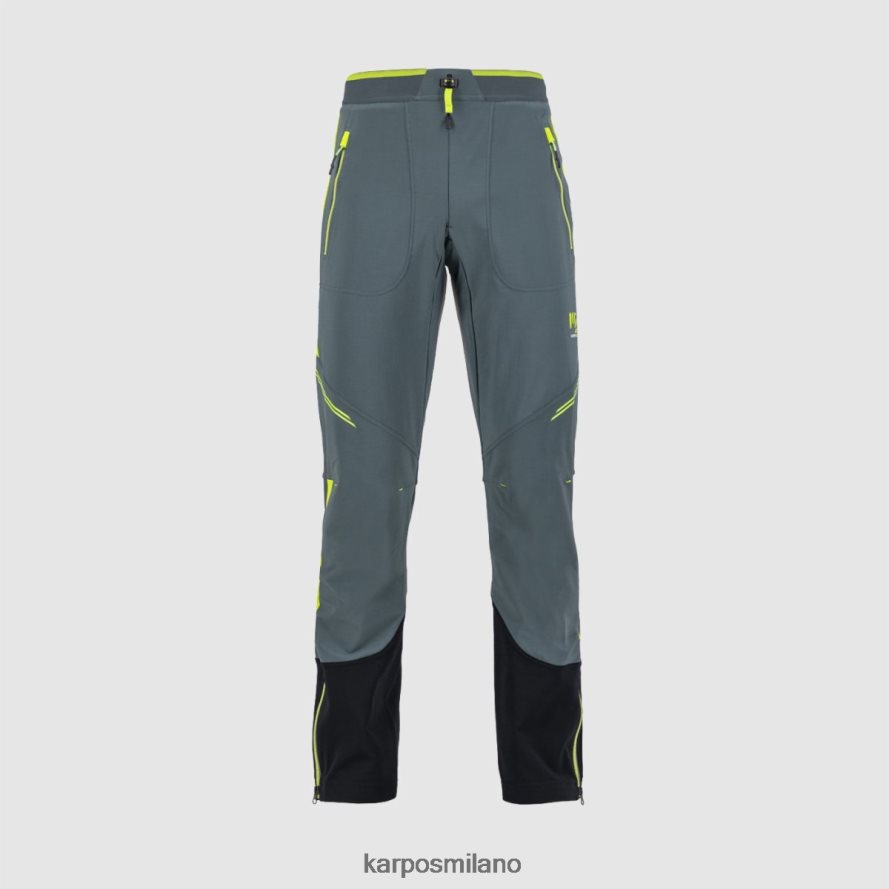 pantalone| Karpos pantaloni alagna plus evo ardesia scuro/verde lime uomini DTRTHD472
