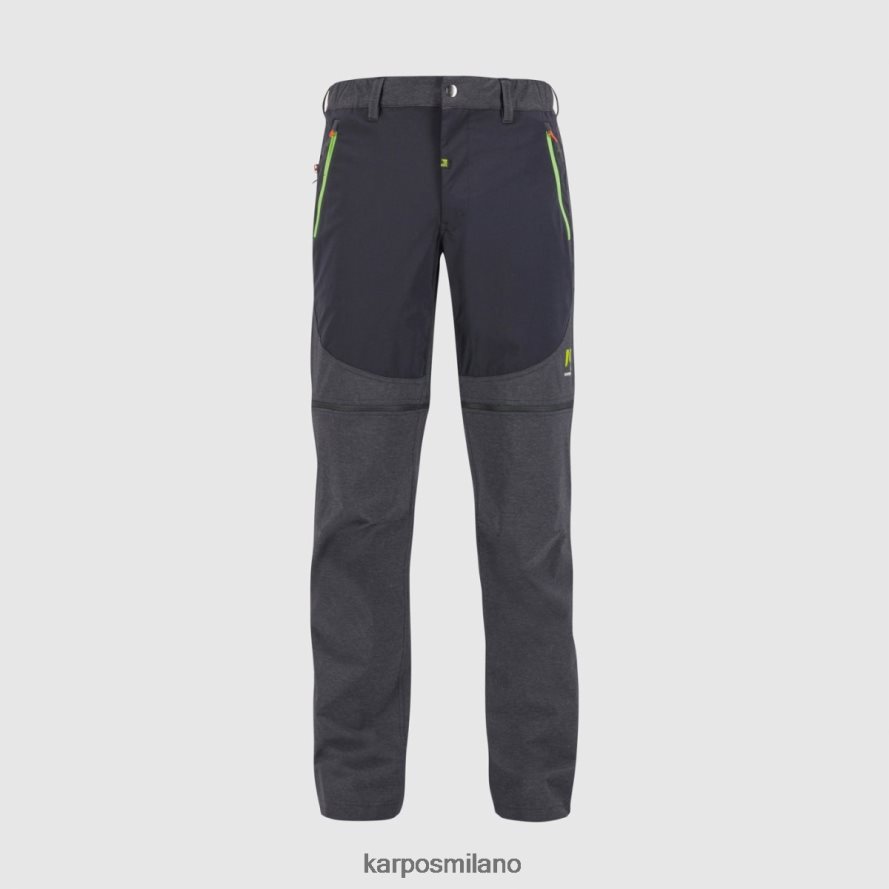 pantalone| Karpos pantaloni con zip santa croce nero/verde gelsomino uomini DTRTHD523