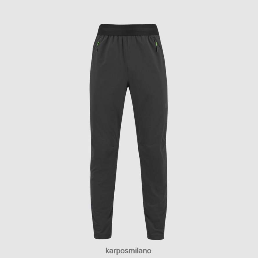 pantalone| Karpos pantaloni facili dall'effetto crespo nero uomini DTRTHD543