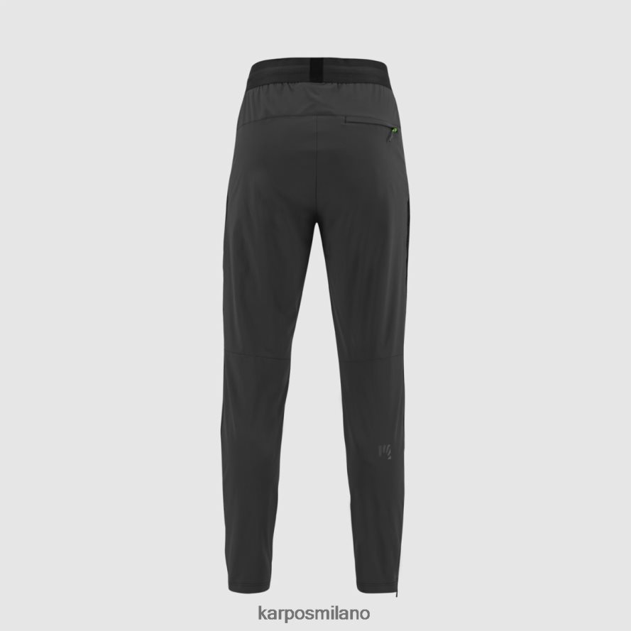 pantalone| Karpos pantaloni facili dall'effetto crespo nero uomini DTRTHD543