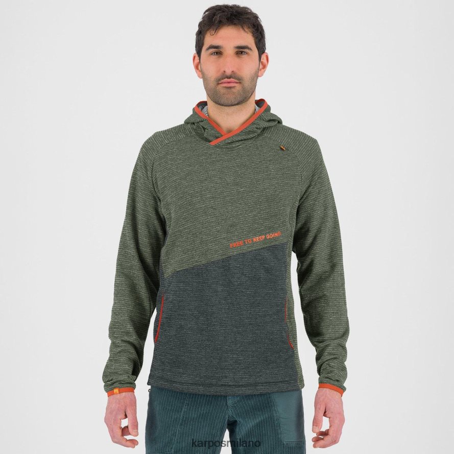 pile| Karpos Felpa camoscio timo/sabbia nera uomini DTRTHD233