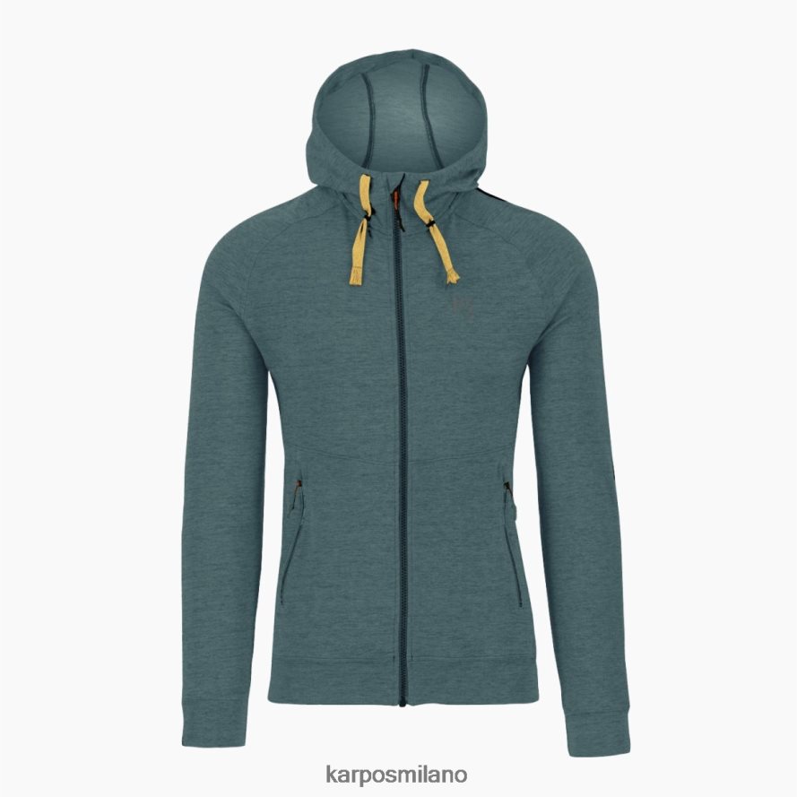 pile| Karpos Felpa con cappuccio e zip intera easyfrizz melange del Nord Atlantico uomini DTRTHD181