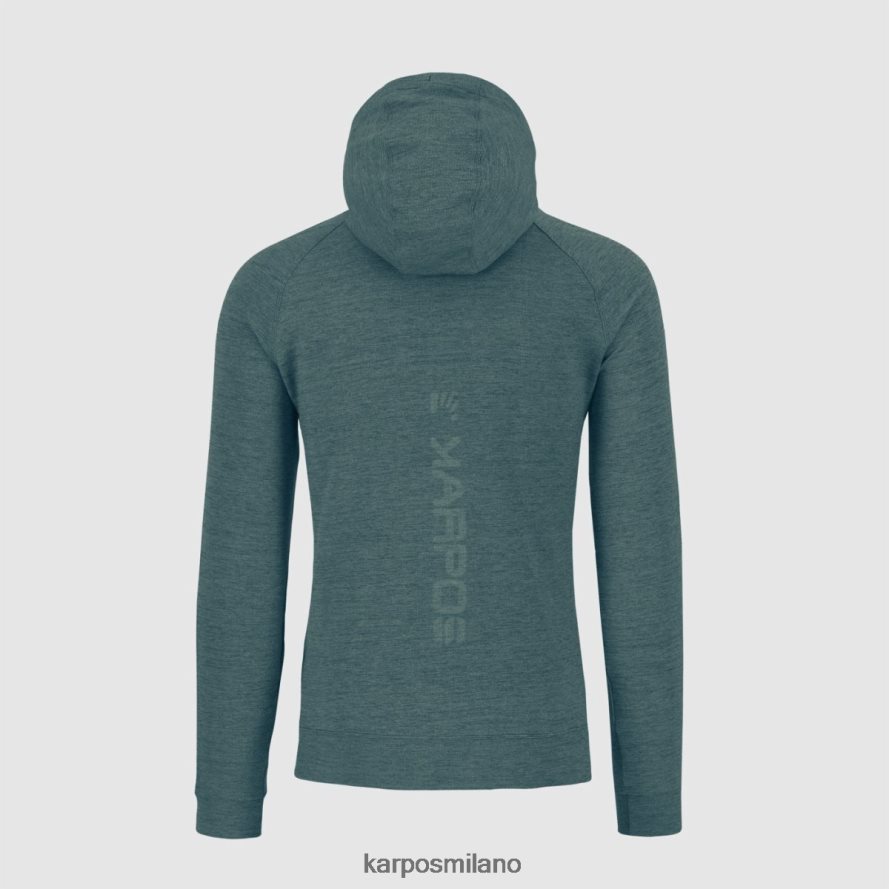 pile| Karpos Felpa con cappuccio e zip intera easyfrizz melange del Nord Atlantico uomini DTRTHD181