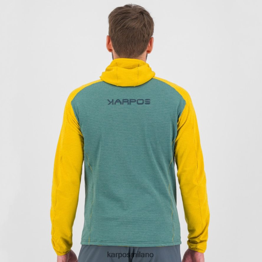 pile| Karpos Felpa con cappuccio full zip ambrizzola curry del Nord Atlantico/limone uomini DTRTHD227