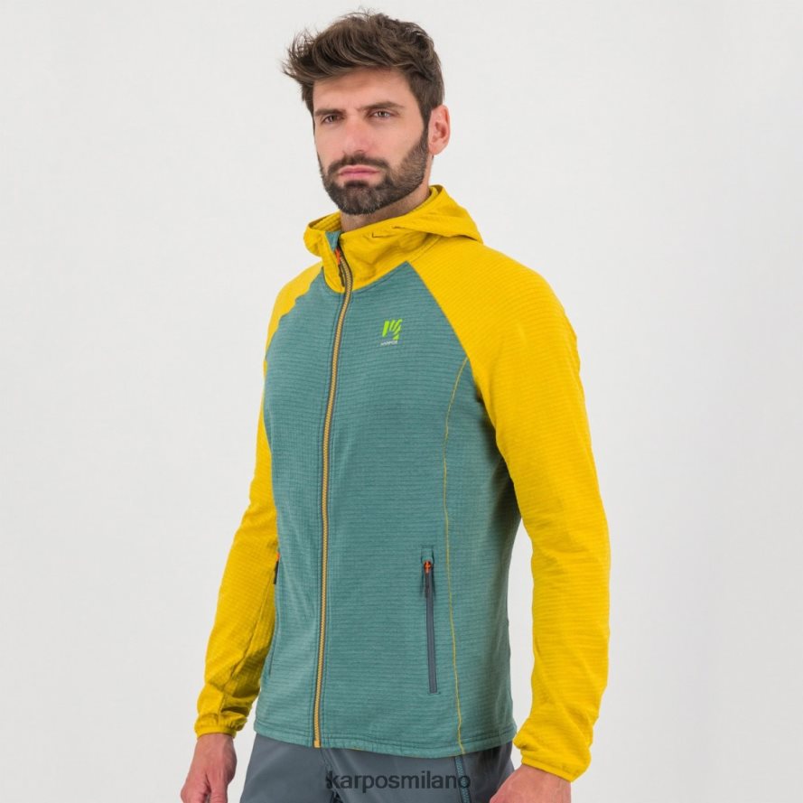 pile| Karpos Felpa con cappuccio full zip ambrizzola curry del Nord Atlantico/limone uomini DTRTHD227