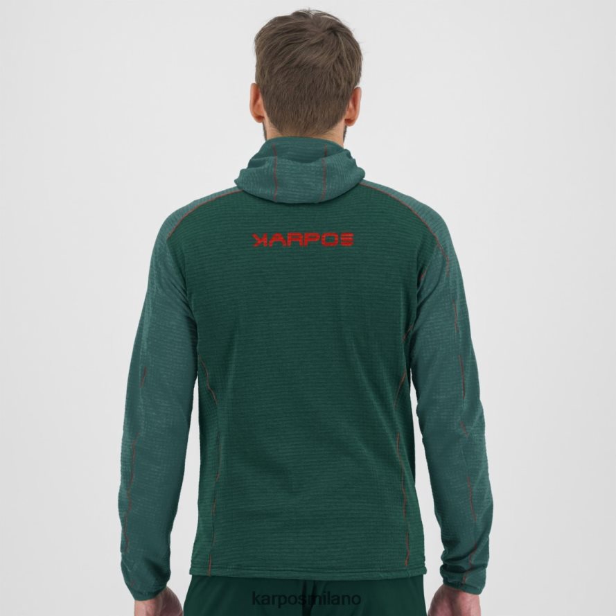 pile| Karpos Felpa con cappuccio full zip ambrizzola mare scuro/balsamo uomini DTRTHD225