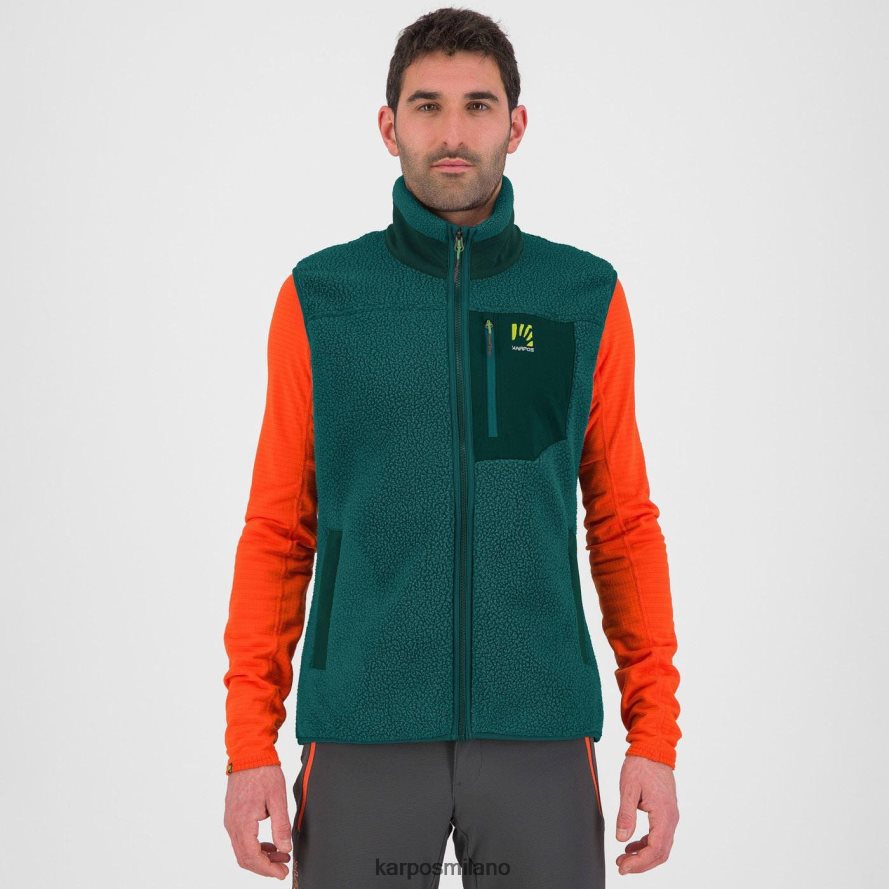 pile| Karpos Gilet in pile anni '80 balsamo/foresta uomini DTRTHD150