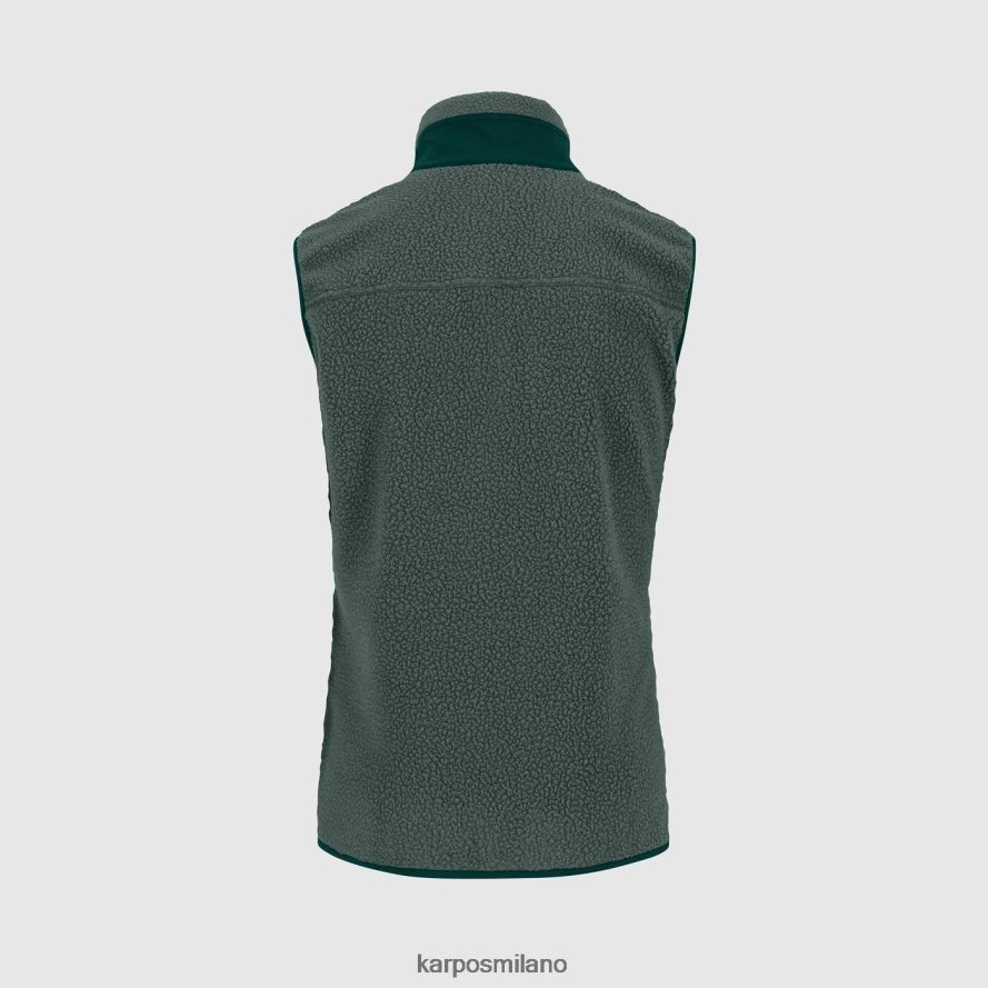pile| Karpos Gilet in pile anni '80 verde giungla/foresta uomini DTRTHD152