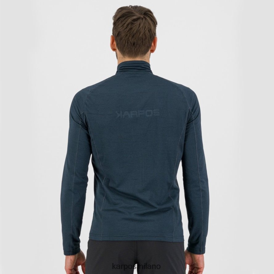 pile| Karpos maglietta pomedes ls nero/verde gelsomino uomini DTRTHD247