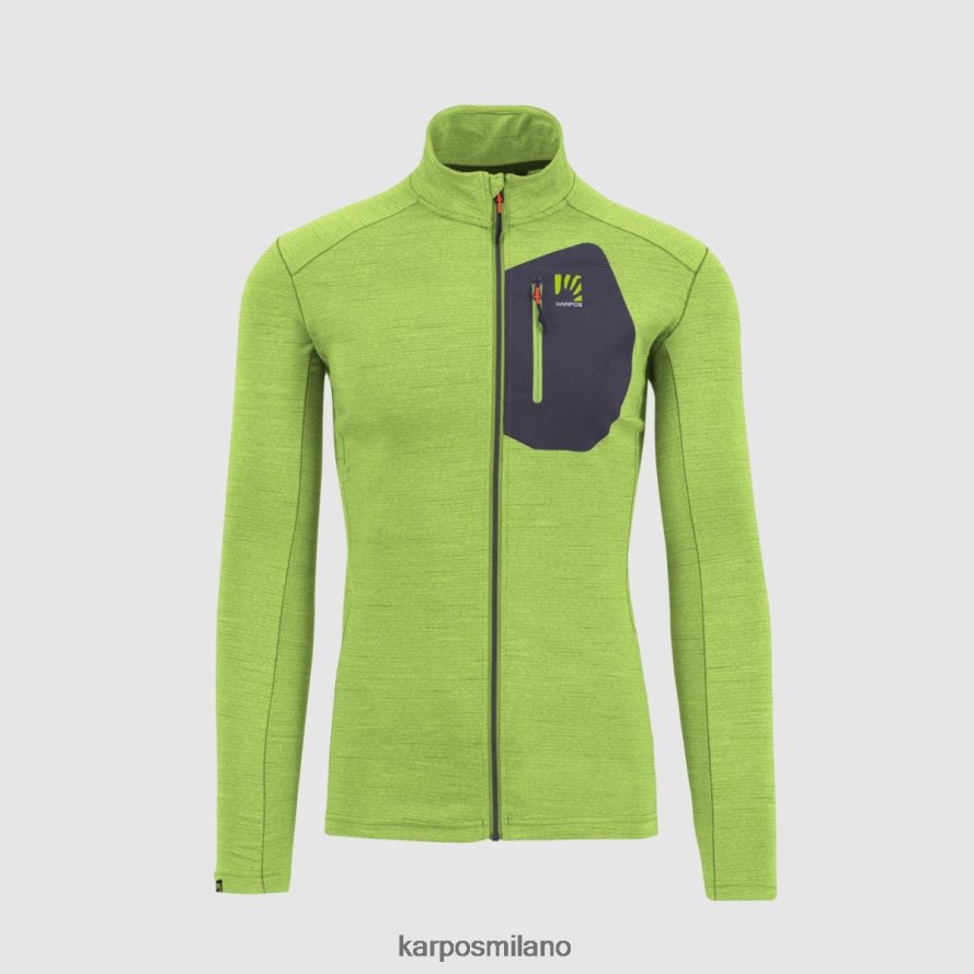 pile| Karpos maglietta pomedes ls verde gelsomino/blu sfumato uomini DTRTHD248