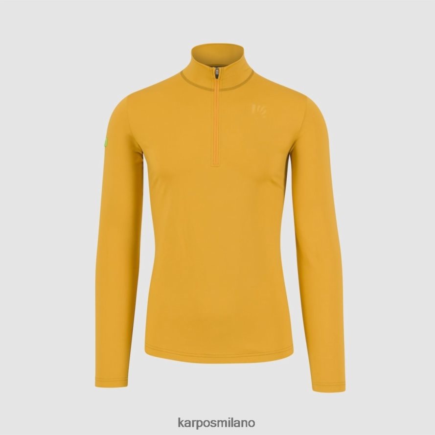 pile| Karpos pile power con mezza zip ocra uomini DTRTHD249